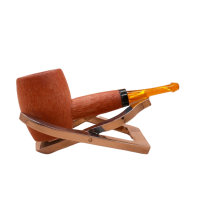 Ozark Mini Maple Missouri Meerschaum Amber Stem Pipe
