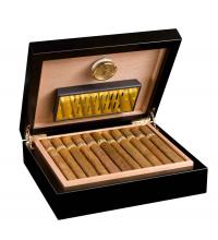 Adorini Torino Black Deluxe Cigar Humidor - 30 Cigar Capacity (AD059)