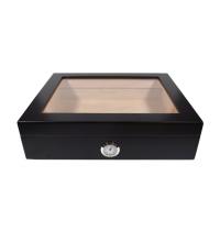 Oxford Black Humidor Glass Window - 20 Capacity