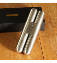 Adorini Double Cigar Case - Satin Cedar Finish - Fits 2 Cigars (AD105)