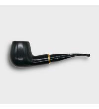 Aldo Morelli Fiorita Black 512 Smooth 9mm Filter Bent Fishtail Pipe (AMF183)