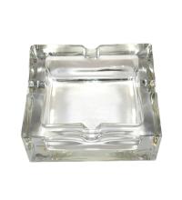 Square Glass Cigar Ashtray - 4 Cigar Position