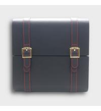 Prestige Augustus Leather Black Travel Humidor - 20 Cigar Capacity