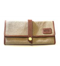 Chacom Canvas and Leather Tobacco Pouch - Beige