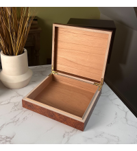Prestige Chateau Humidor - Burl - 20 Cigar Capacity