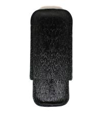2 Finger Cigar Case - Corona - Black Bark Leather