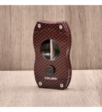 Colibri V Cut Carbon Fibre Cigar Cutter - Red