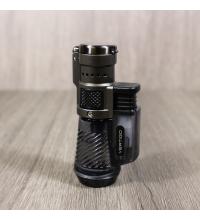 Vertigo Lotus Cyclone - Jet Flame Lighter - Charcoal