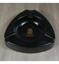 EMS Black Ashtray - 3 Cigar Rest