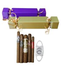 CGars Exclusive Christmas Cracker Gift Sampler - 5 Cigars and Cutter