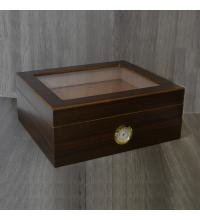 SLIGHT SECONDS - Chester Walnut Veneer Glass Top Humidor - 75 Capacity