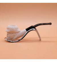 Meerschaum Mini Sherlock Bent Fishtail Pipe (MEER68)