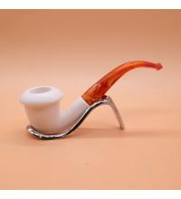 Meerschaum Standard Calabash Smooth Bent Fishtail Pipe (MEER71)