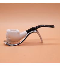 Meerschaum Mini Grim Reaper Bent Fishtail Pipe (MEER80)