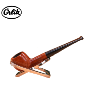 Orlik 3/4 OZ Orange Briar Straight Metal Filter Fishtail Pipe (OR117)