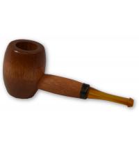 Ozark Mini Maple Missouri Meerschaum Amber Stem Pipe