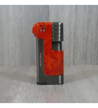 Vertigo by Lotus Governor Pipe Lighter With Tamper - Burlwood & Gunmetal