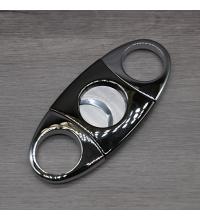 Chrome and Gunmetal Cigar Cutter - 56 Ring Gauge