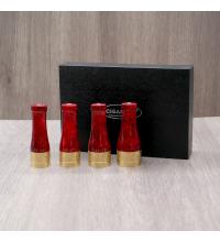 Cigarism Set of 4 Cigar Holders - Red