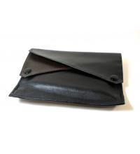 Dr Plumb Leather Wallet Style Black & Brown Double Pocket Tobacco Pouch