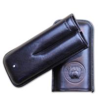 Dunhill Bulldog Cigar Case Robusto - Black - Fits 2 Cigars