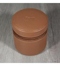 Peterson Grafton Medium Travel Tobacco Jar - Brown Leather