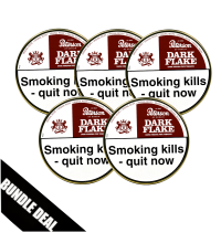 BLACK FRIDAY - Bundle Deal - Peterson Dark Flake Pipe Tobacco - 5 x 50g tin (Formerly Dunhill Range)