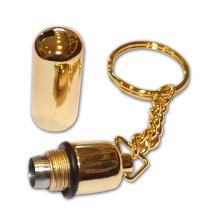 Bargain Bullet Cigar Punch Cutter with Key Ring - Gold Finish
