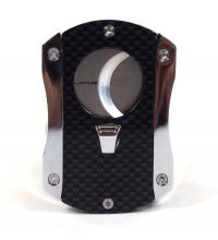 Vertigo by Lotus Deception Carbon Fibre Cigar Cutter - Chrome Carbon Fibre & Chrome