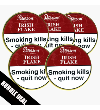Bundle Deal - Peterson Irish Flake Pipe Tobacco 5x 50g Tin