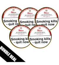 Bundle Deal - Peterson Deluxe Navy Rolls Pipe Tobacco - 5 x 50g tin (Formerly Dunhill Range)
