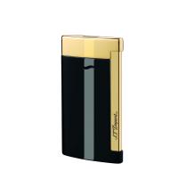 ST Dupont Slim 7 - Flat Flame Torch Lighter - Black and Gold
