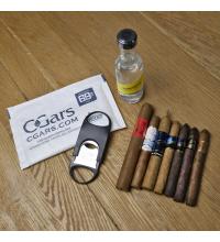 A Sweet Smoking Experience Gift Box Sampler - 7 Cigars + Foragers Yellow Label