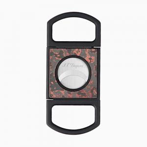 ST Dupont Cigar Cutter - Double Blade - Fiery Lava - Red Carbon Fiber (Discontinued)
