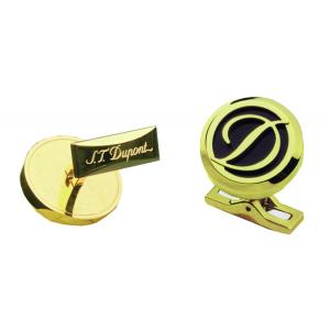 ST Dupont Logo D Gold Round Cufflinks