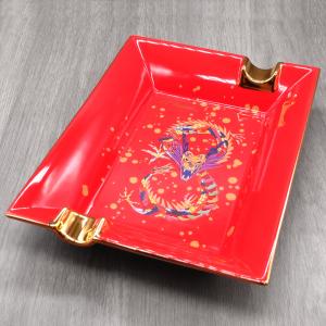 ST Dupont Cigar Ashtray - Dragon - Red