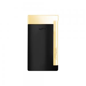 ST Dupont Lighter - Slim 7 Flat Flame Torch - Black and Gold