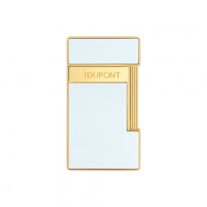 ST Dupont Lighter - Slimmy - White Lacquer & Gold