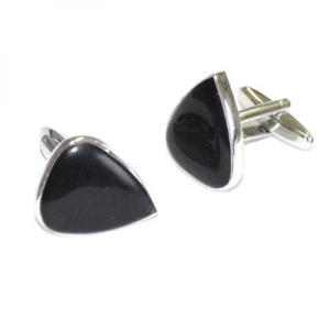 Black Guitar Plectrum Music Cufflinks (End of Line)