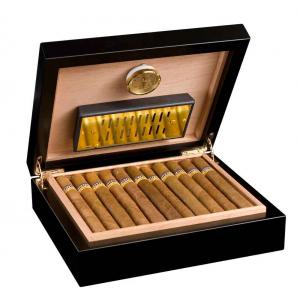 Adorini Torino Black Deluxe Cigar Humidor - 30 Cigar Capacity (AD059)