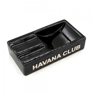Havana Club Collection Ashtray - El Secundo Double Cigar Ashtray - Ebony Black