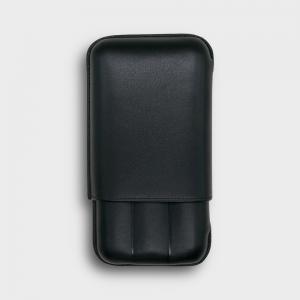 Recife Chesterfield Culture Black Dahlia Leather Cigar Case - 3 Cigar Capacity