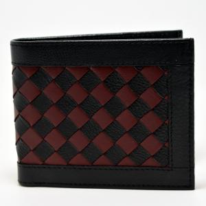Black & Brown Leather Wallet with Coin Holder 