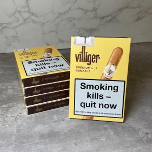 Villiger Premium No. 7 Cigar - 5 Packs of 5 (25 cigars)