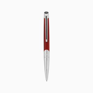 ST Dupont Defi Millennium Ballpoint Pen - Silver & Matte Red