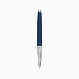 ST Dupont Line D Fountain Pen - Medium - Gulf Blue & Palladium