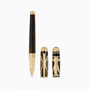 ST Dupont Rollerball Pen - Prestige Vitruvian Man - Brown