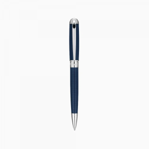 ST Dupont Line D Ballpoint Pen - Medium - Gulf Blue & Palladium Trim