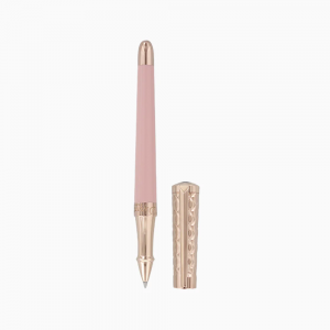 ST Dupont Rollerball Pen - Liberté - Pink Lacquer & Rose Gold Trim