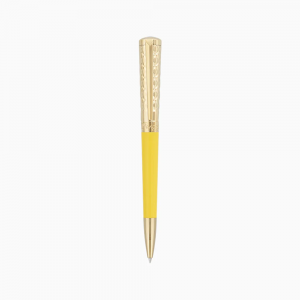 ST Dupont Ballpoint Pen - Libert? - Yellow Lacquer & Gold